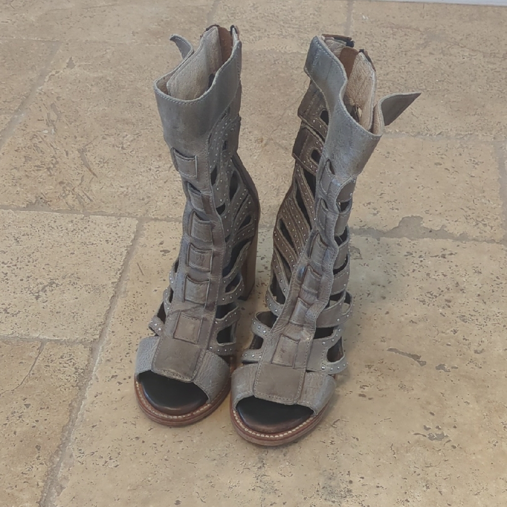 Women's Gray Gladiator Sandals